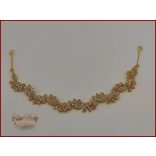 Arany színű strasszos hajdísz, hajdrót DANNH-20801.a.