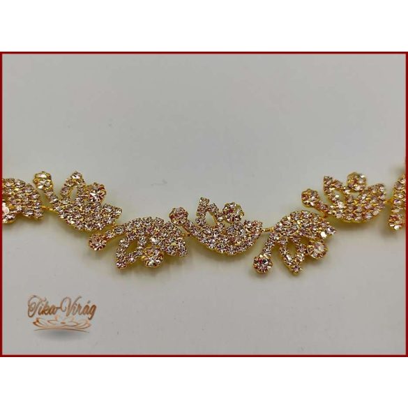 Arany színű strasszos hajdísz, hajdrót DANNH-20801.a.