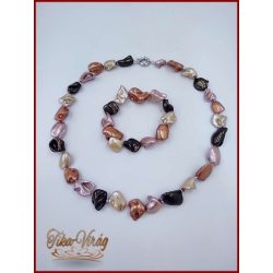 TENYÉSZTETT-GYÖNGY NYAKLÁNC SZETT 