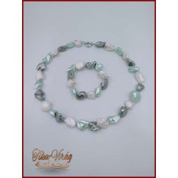 TENYÉSZTETT-GYÖNGY NYAKLÁNC SZETT 