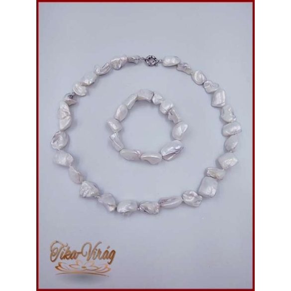 TENYÉSZTETT-GYÖNGY NYAKLÁNC SZETT 