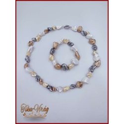 TENYÉSZTETT-GYÖNGY NYAKLÁNC SZETT 