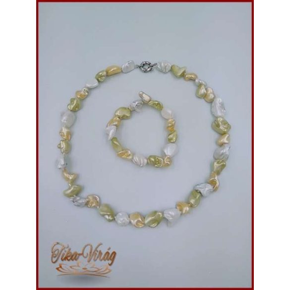 TENYÉSZTETT-GYÖNGY NYAKLÁNC SZETT 