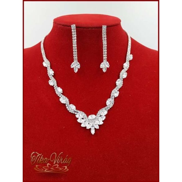 NYAKÉK SZETT CIRKÓNIA- KRISTÁLY-KÖVEKKEL ÉS KRISTÁLY-STRASSZAL  DLGGL-191003.