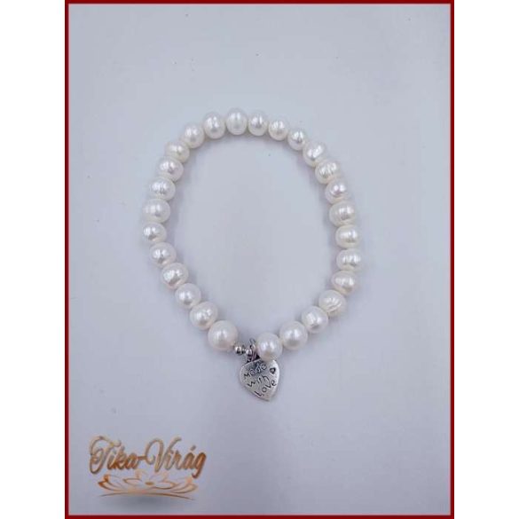 TENYÉSZTETT-GYÖNGY NYAKLÁNC SZETT EKRÜ 