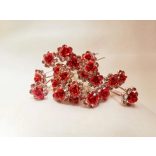 Strasszos kontytű piros E5682.