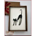 Brosstű Díszdobozban Fekete-macska 