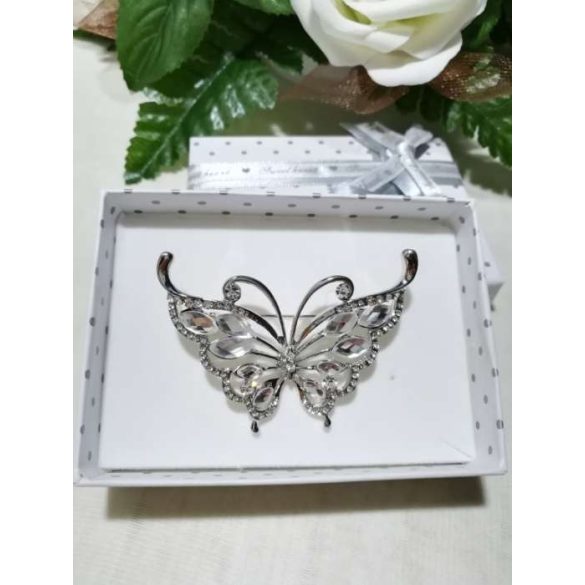 Brosstű Díszdobozban Lepkés 