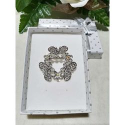 Brosstű Díszdobozban Lepkés 