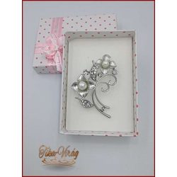 Brosstű Díszdobozban Virág 