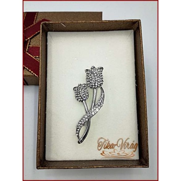 Brosstű Díszdobozban TULIPÁNOK 