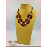 Divat-ékszer bordó 