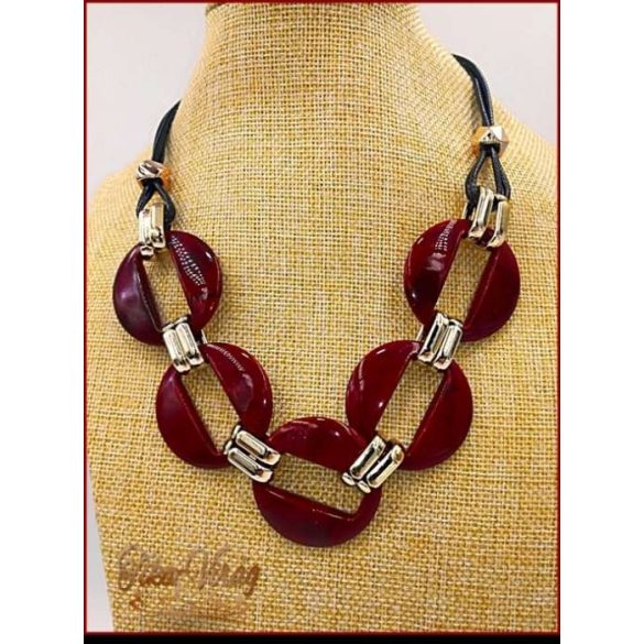 Divat-ékszer bordó 