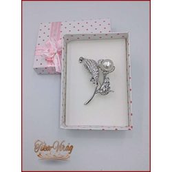 Brosstű Díszdobozban Virág 