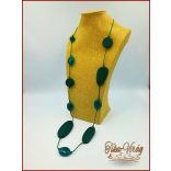 Divat-ékszer hosszú 110cm, zöld 