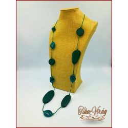 Divat-ékszer hosszú 110cm, zöld 