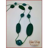 Divat-ékszer hosszú 110cm, zöld 