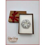 Brosstű Díszdobozban Gyöngyös-koszorú 