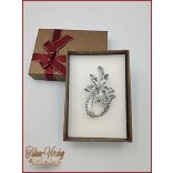 Brosstű Díszdobozban Ezüst-virág 