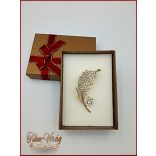 Brosstű Díszdobozban ARANY Levél 