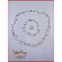 TENYÉSZTETT-GYÖNGY NYAKLÁNC SZETT BARACK 