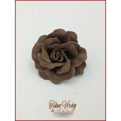 Közép-barna színű bross és hajba való virág-dísz 