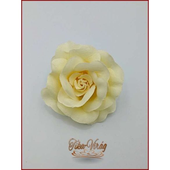 Ekrü színű bross és hajba való virág-dísz 