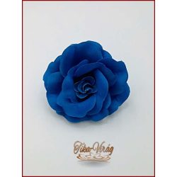 Türkiz-kék színű bross és hajba való virág-dísz 