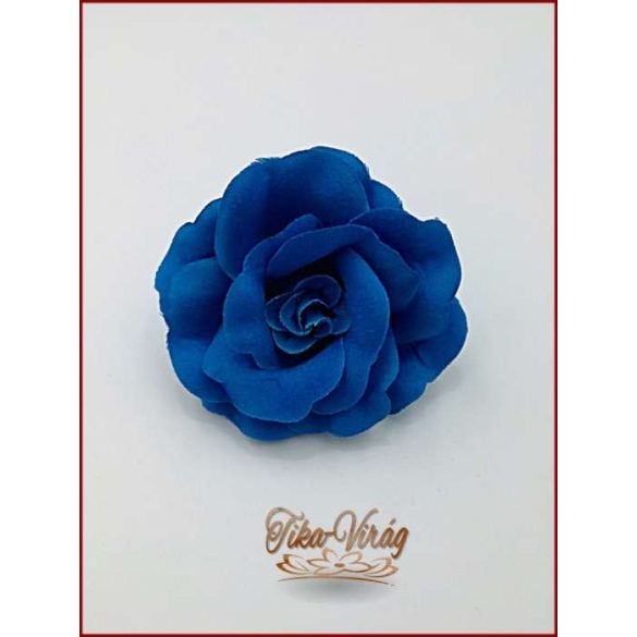 Türkiz-kék színű bross és hajba való virág-dísz 