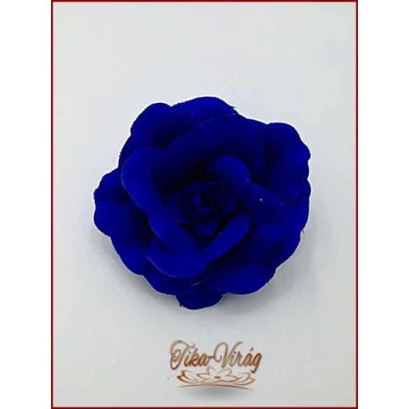Király-kék színű bross és hajba való virág-dísz 