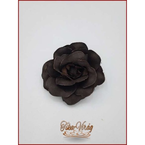 Sötét-barna színű bross és hajba való virág-dísz 