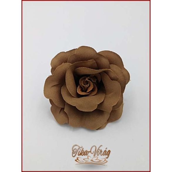 Cappuccino színű bross és hajba való virág-dísz 