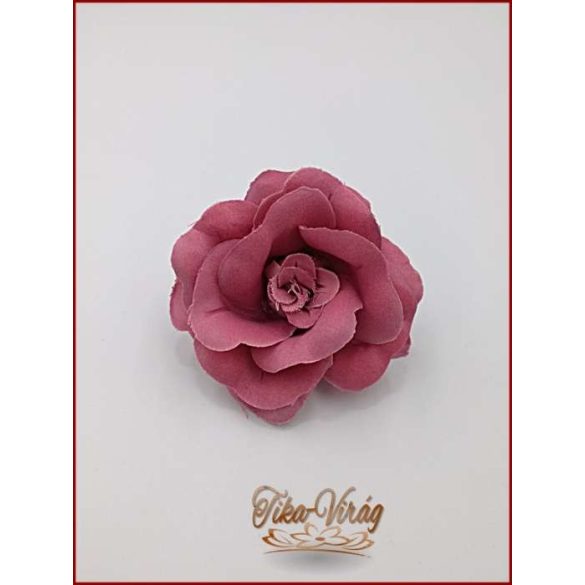 Mályva színű bross és hajba való virág-dísz 