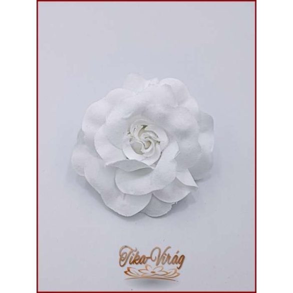 Fehér színű bross és hajba való virág-dísz 