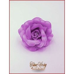 Orgona-lila színű bross és hajba való virág-dísz 