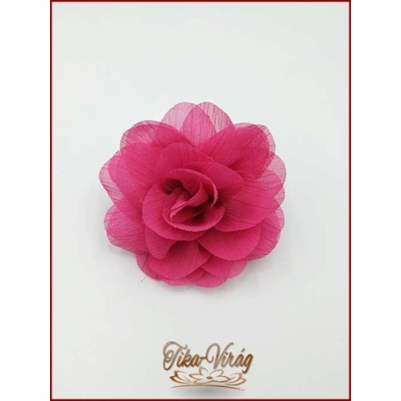 Pink színű bross és hajba való virág-dísz 