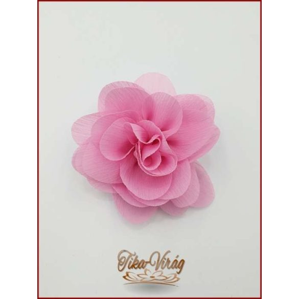 Rózsaszín színű bross és hajba való virág-dísz 