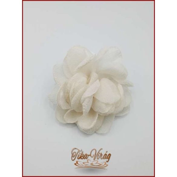 Ekrü színű bross és hajba való virág-dísz 