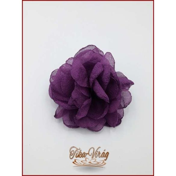 Lila színű bross és hajba való virág-dísz 