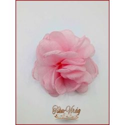 Rózsaszín színű bross és hajba való virág-dísz 