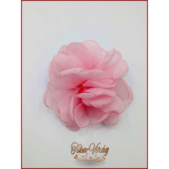 Rózsaszín színű bross és hajba való virág-dísz 