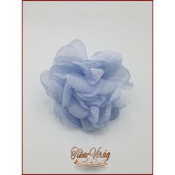 Víz-kék színű bross és hajba való virág-dísz 