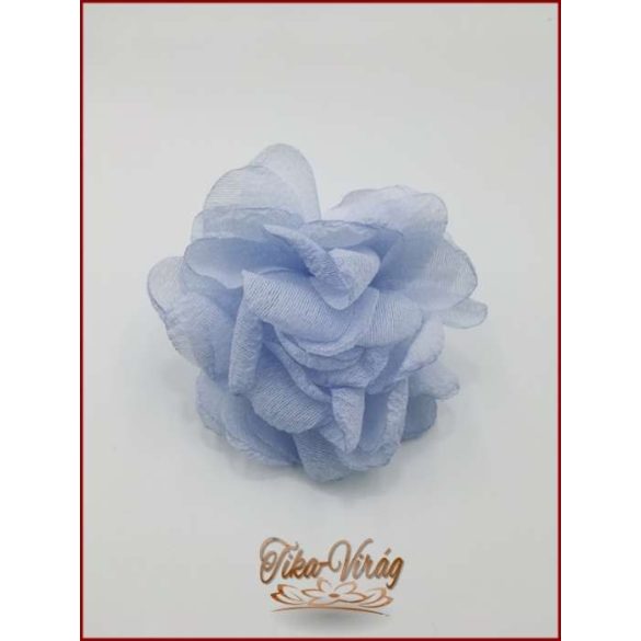 Víz-kék színű bross és hajba való virág-dísz 