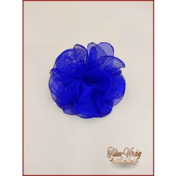 Királykék színű bross és hajba való virág-dísz VK-k