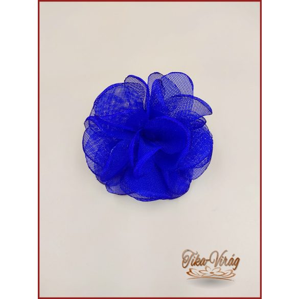 Királykék színű bross és hajba való virág-dísz VK-k