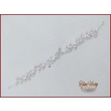 FEHÉR GYÖNGYÖKKEL DÍSZÍTETT HAJFONATDÍSZ 28 CM X 2 CM YJ-22607.