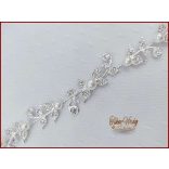 FEHÉR GYÖNGYÖKKEL DÍSZÍTETT HAJFONATDÍSZ 28 CM X 2 CM YJ-22607.