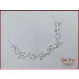 FEHÉR GYÖNGYÖKKEL DÍSZÍTETT HAJFONATDÍSZ 28 CM X 2 CM YJ-22607.