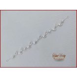 FEHÉR GYÖNGYÖKKEL DÍSZÍTETT HAJFONATDÍSZ 28 CM X 2 CM YJ-22608.