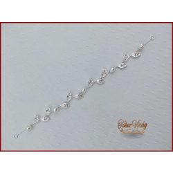   FEHÉR GYÖNGYÖKKEL DÍSZÍTETT HAJFONATDÍSZ 28 CM X 2 CM YJ-22608.